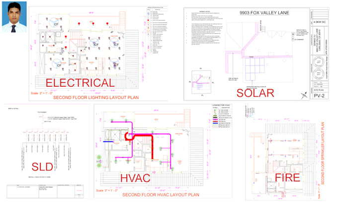 drawing design electrical and drafting 2d auto cad plan
