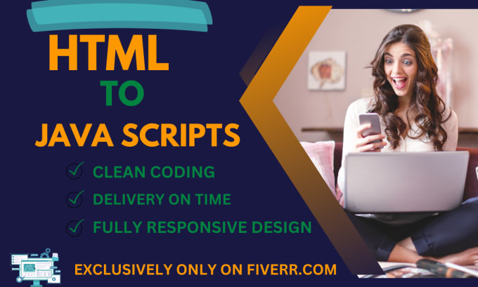 Make html to javascript quickly by Hassanyasin964 | Fiverr