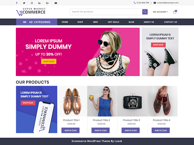 design wordpress landing page and ecommerce website