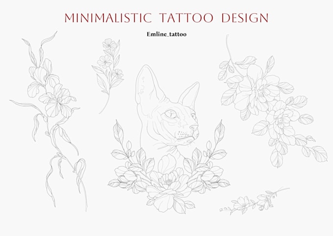 I will create a minimalist fine line tattoo design