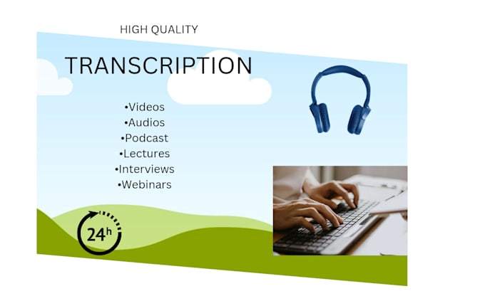 provide transcripts for any english audio or video