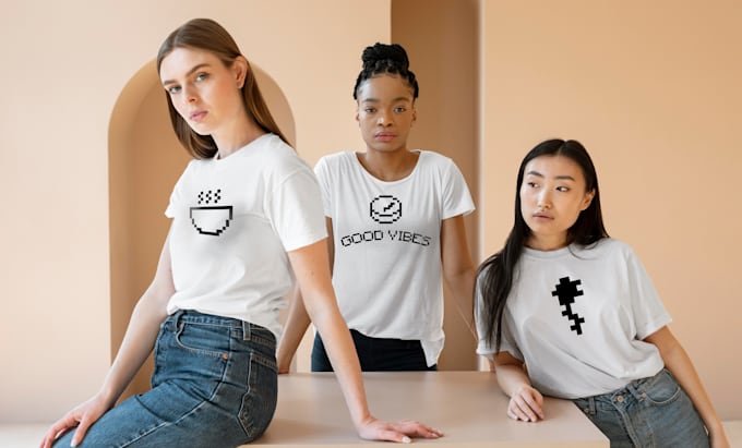 design your own unique shirts with custom pixels