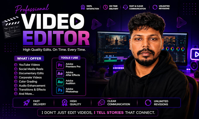 do professional youtube video editing for all your needs in 24 hours