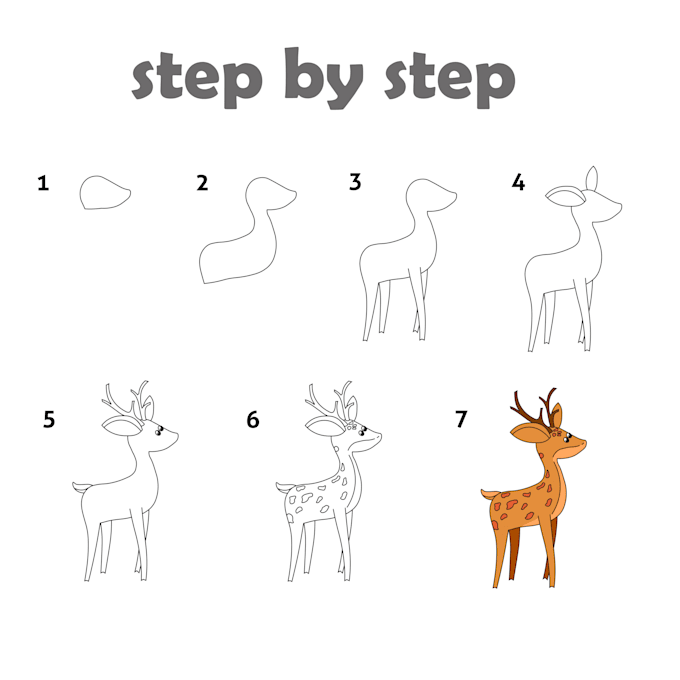 Draw line art, step by step line drawing by Llila27 | Fiverr
