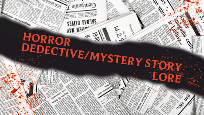 write horror,decective story or lore for your game, video