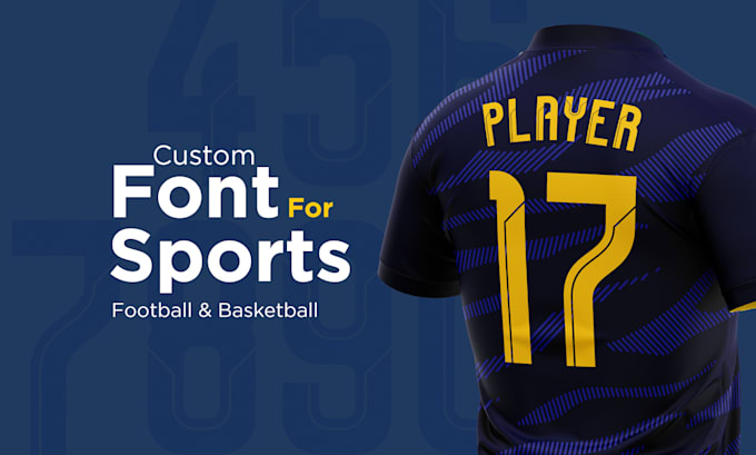 custom font for sports kit set in ttf