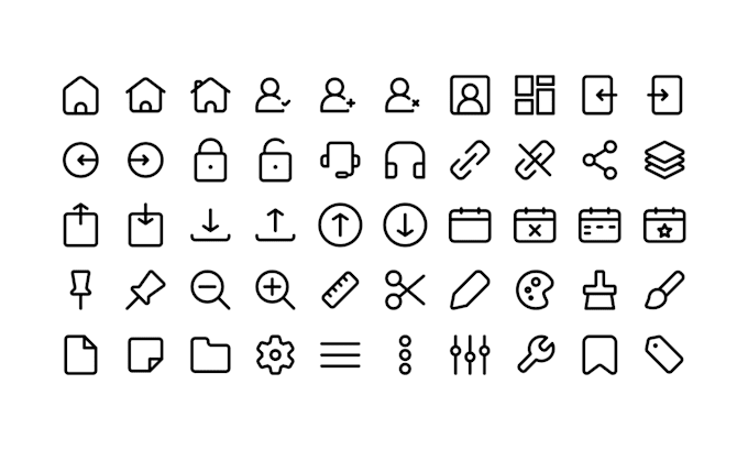 custom icon designs for your website and UI