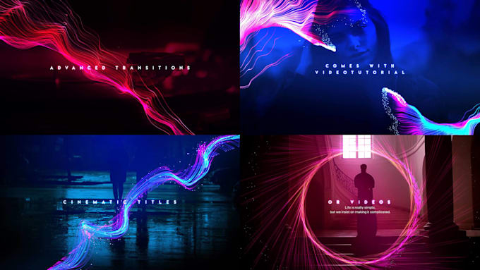 create cinematic inspiring particles titles animation