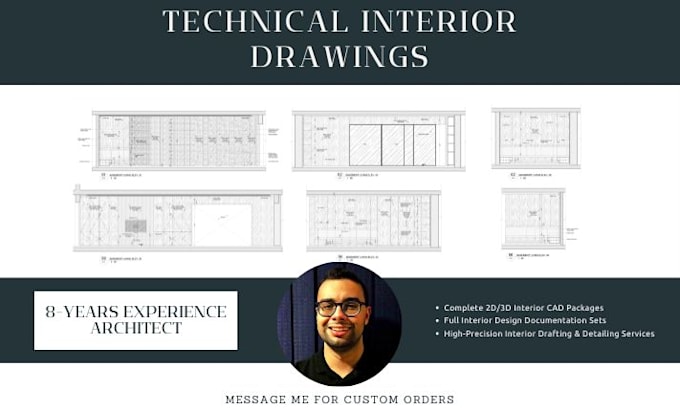 create technical interior design drawings