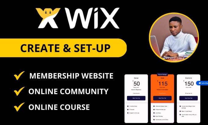 Set up wix membership site wix community wix online course wix