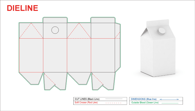 Creare qualsiasi modello di scatola fustella perfetta pronto per il  designer o la produzione