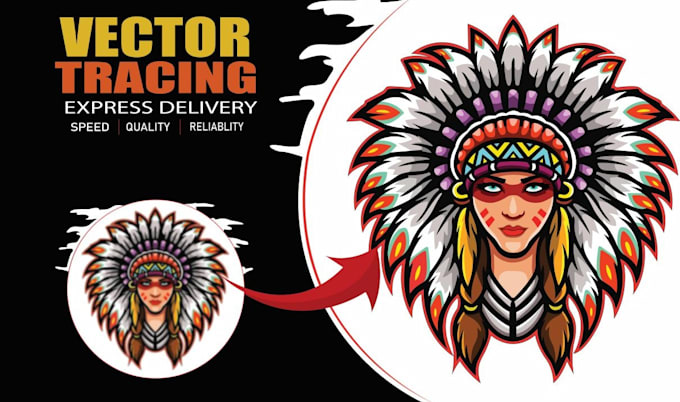 professional raster image convert to vector, vector tracing
