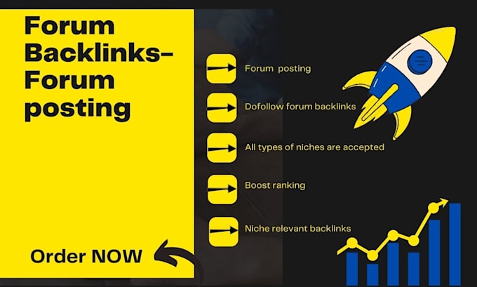 provide high da forum backlinks and forum posting