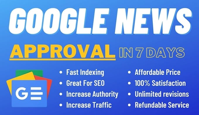 google news approval in 7 days for your website and domain at cheap price