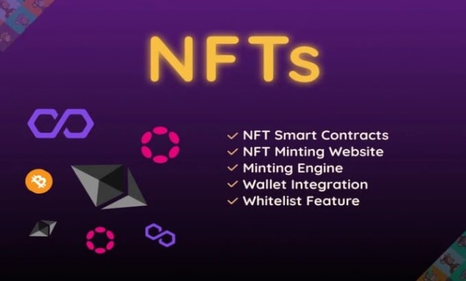 Create an nft minting website dapp landing page and smart contract by