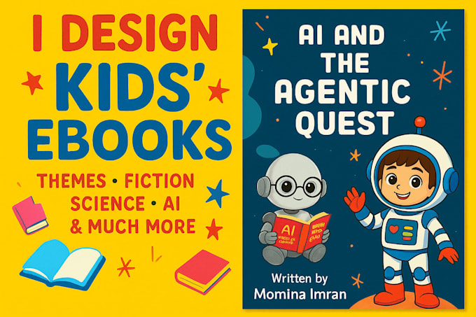 design kids ebook with customized characters