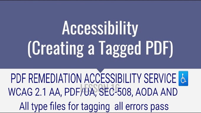 manually fix accessibility PDF remediation wcag 508 pdfua