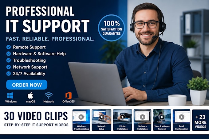provide professional IT support and fix your computer remotely