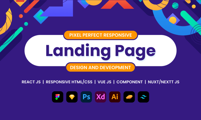Design html landing page wordpress landing vue landing page by
