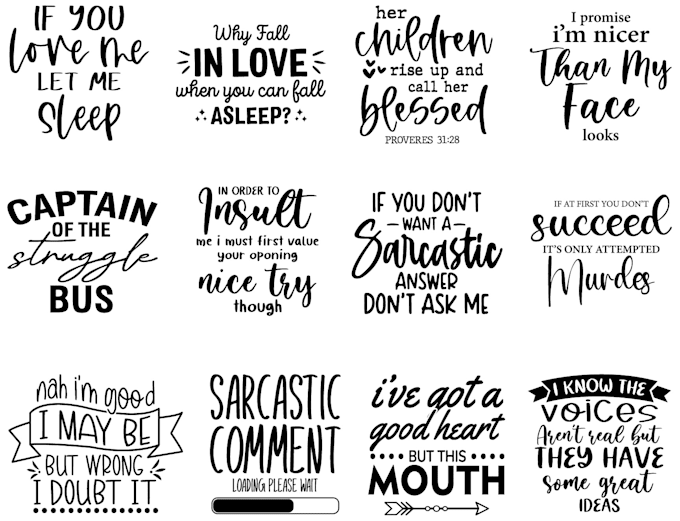 custom funny quotes typography t shirt design