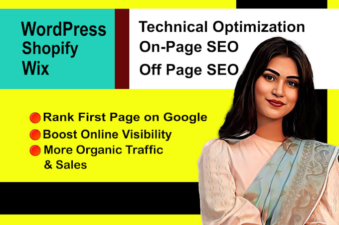 Optimize onpage and off page seo of wix, wordpress, shopify website by ...