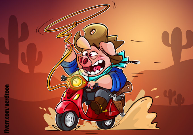 design a custom vector cartoon, mascot character