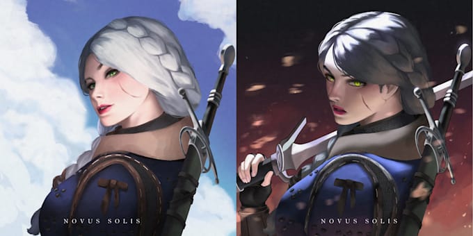 draw rendered headshot portrait for you