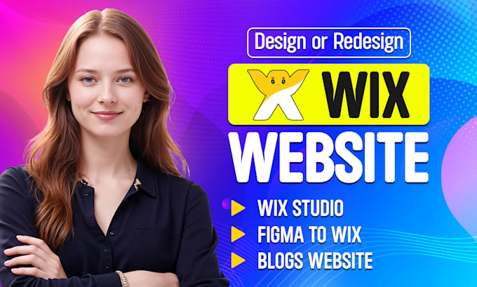 create wix website design, redesign wix, develop wix studio website landing page