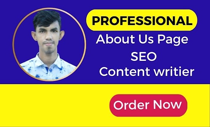 write SEO content for your about us page