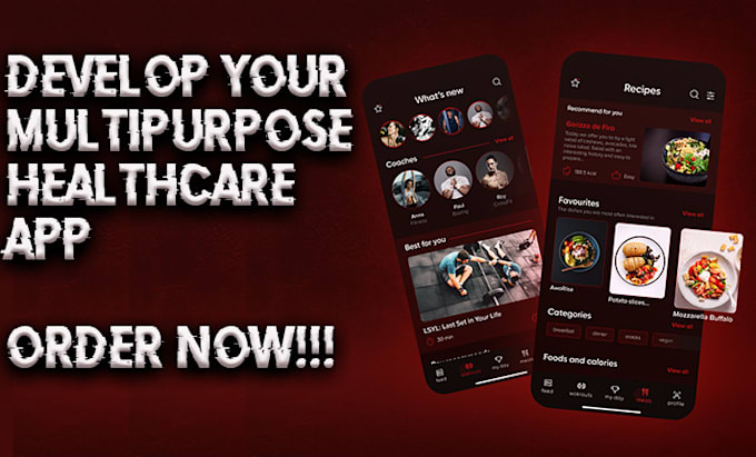 develop multipurpose health app and website, healthcare app