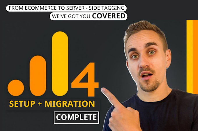 setup gtm and google analytics, ga4 ecommerce tracking, server side, conversion