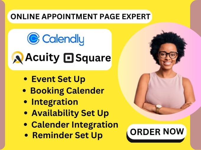 Set up your schedule using calendly acuity square up and an online