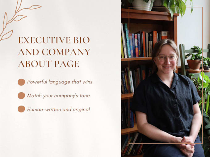 Write your executive bio and company about page by Jessica_savage | Fiverr