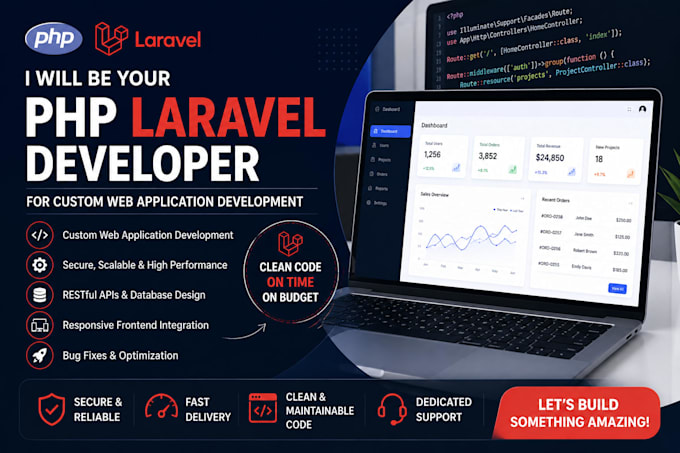 php laravel developer for custom web application development