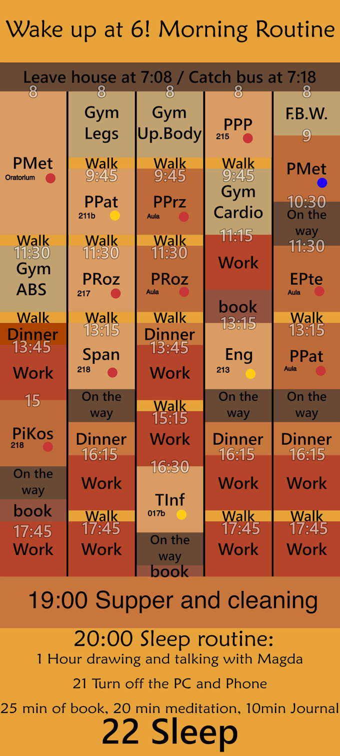 create wallpaper with your customised day or week plan