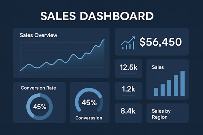 create a dynamic excel sales dashboard and business report