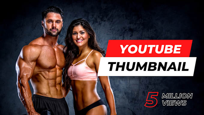 design youtube thumbnails health and fitness , eye catchy