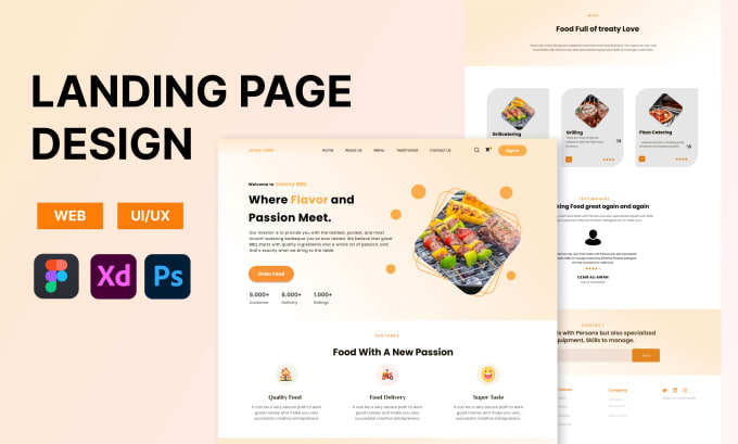 I will design unique landing page, single page, one page website