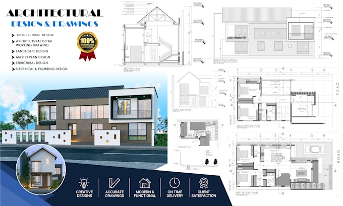 architectural design, floor plans, and autocad drafting