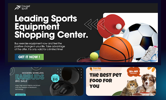 do shopify header, website banner and facebook cover