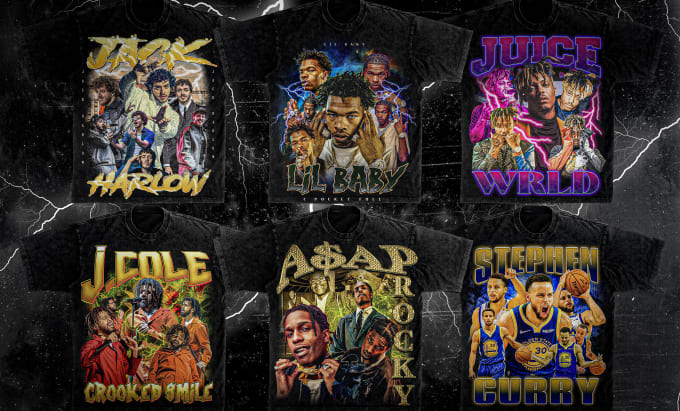 I will 90s vintage bootleg rap tee shirt design