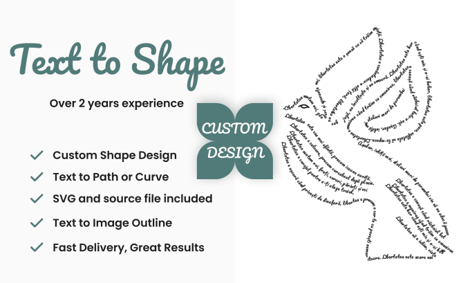 do professional text to shape or to path conversion