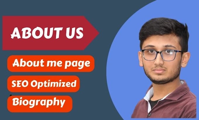 write your bio, about us, and about me pages