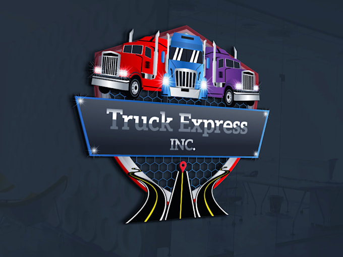 design transport logistic and trucking logo