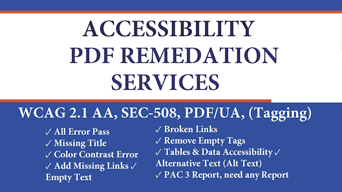 manually test PDF and fix all accessibility issues