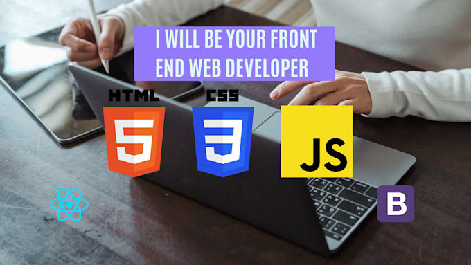 Create a responsive website using html, css, js, bootstrap and react by ...