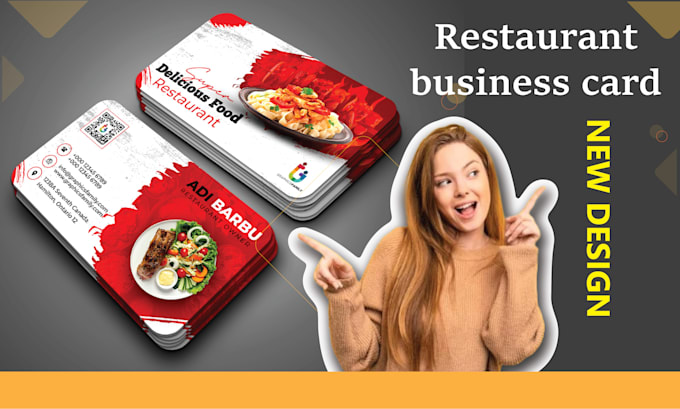 design professional food restaurant business cards