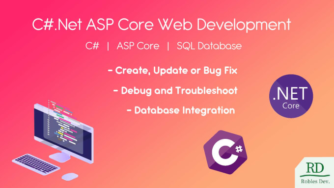 Create or update your c sharp asp core website by Roblesdev | Fiverr