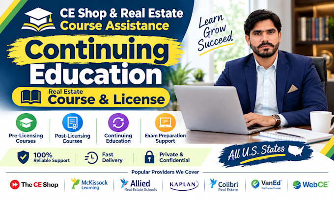 do ce shop, real estate course, license, and continuing education