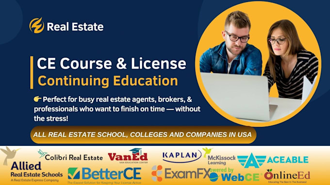 do ce shop, real estate course, license, and continuing education